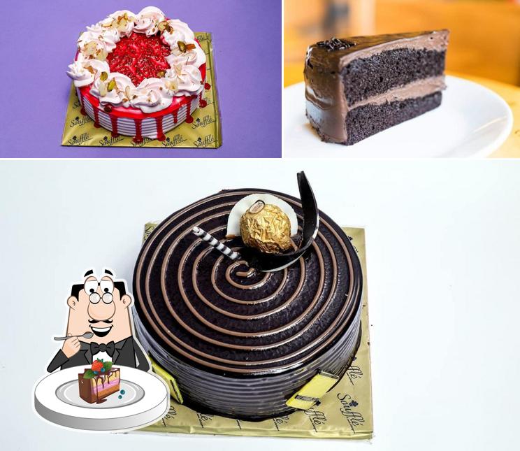 Chocolate cake at Souffle