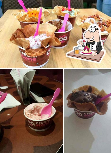 Don’t forget to order a dessert at Cream Stone Ice Cream