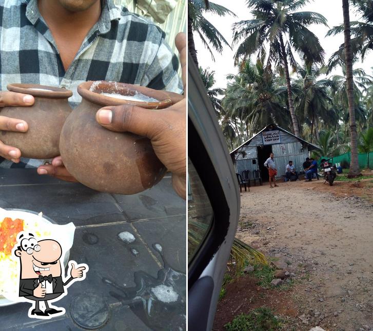 Look at this picture of Toddy Shop Pollachi , Border