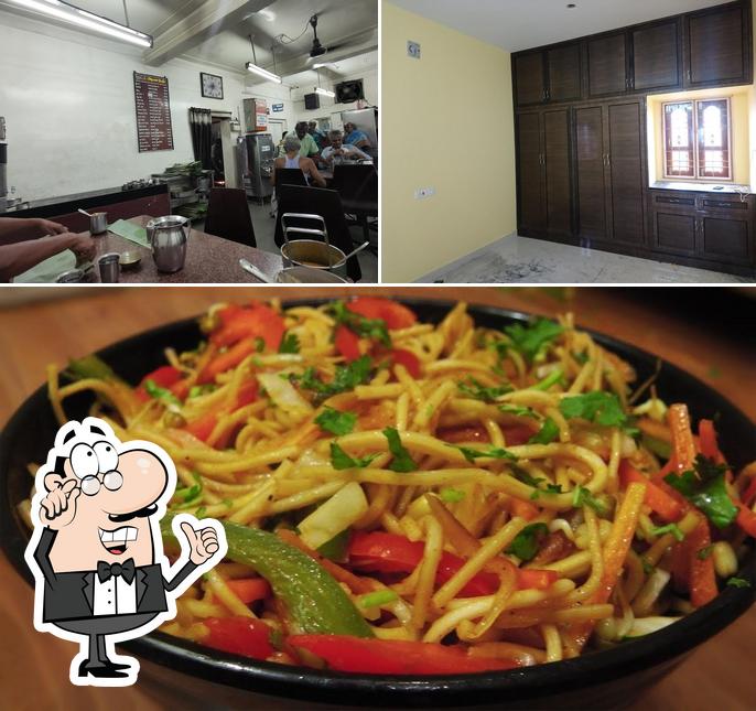This is the image showing interior and food at Hotel Anand