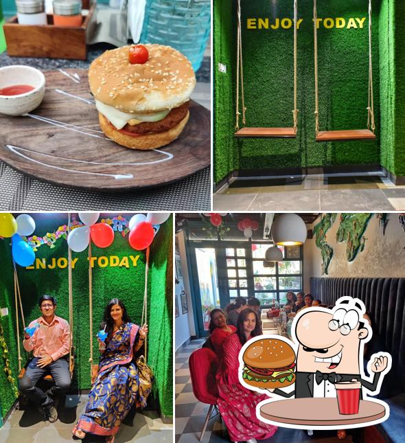 Get a burger at Magpie Cafe