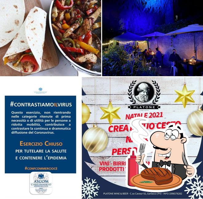 Prova i piatti di carne a Platone Wine & Beer