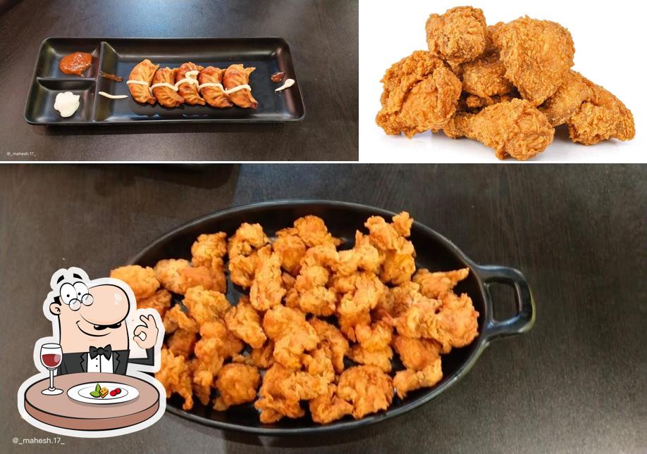 Food at the crispy hut