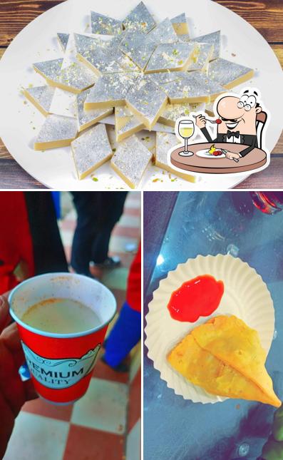 This is the picture depicting food and interior at CORNER SHOP