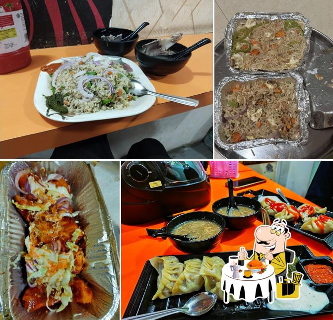 Food at As-14 WoW! Momos and Bhojanaloy