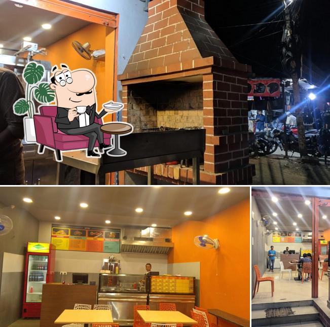 The restaurant's interior and exterior