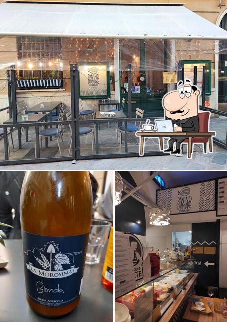 Guarda la foto che raffigura la interni e bevanda di Panino d'Amare