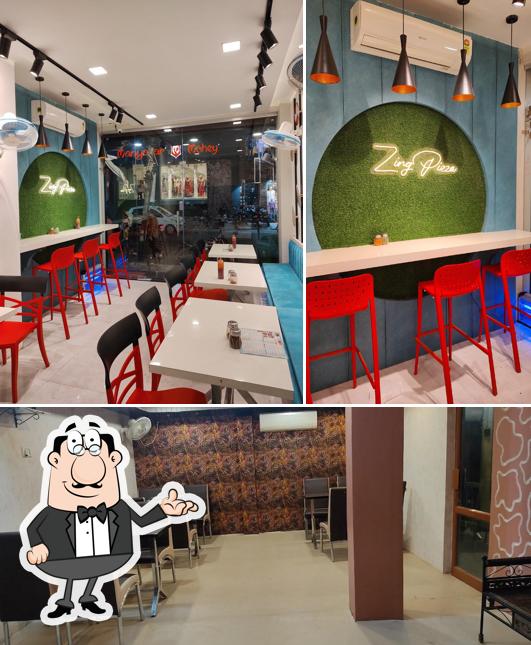 The interior of Zing Pizza