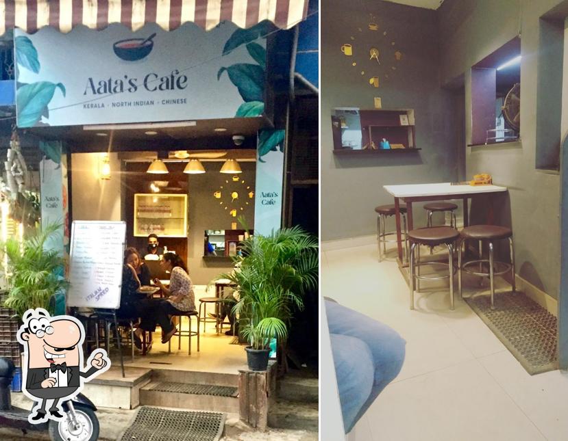 The interior of Aata's cafe