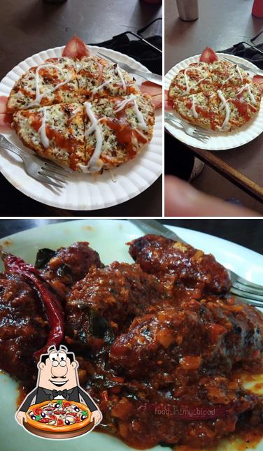 Pick pizza at Golu Restaurant