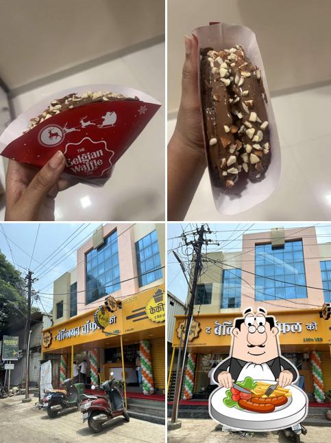 Take a look at the image displaying food and exterior at The Belgian Waffle Co