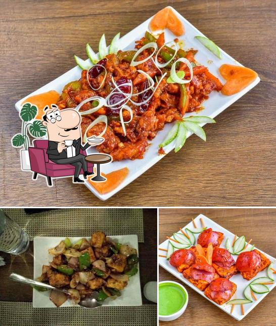 Among various things one can find interior and food at D'Gusto