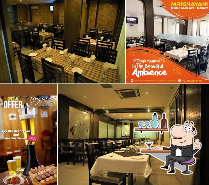 The interior of Mrignayani Restaurant and Bar