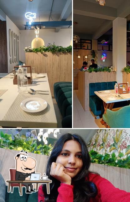 The interior of Omika Restaurant