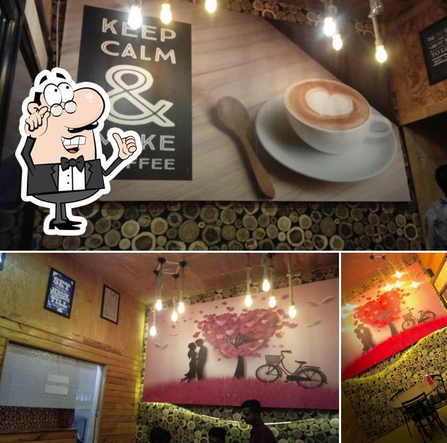 The interior of Cafe Golden Wood