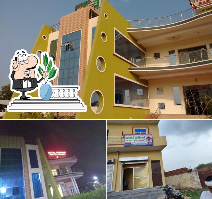 The outside area is an important feature of Hotel Sunshine Pilani