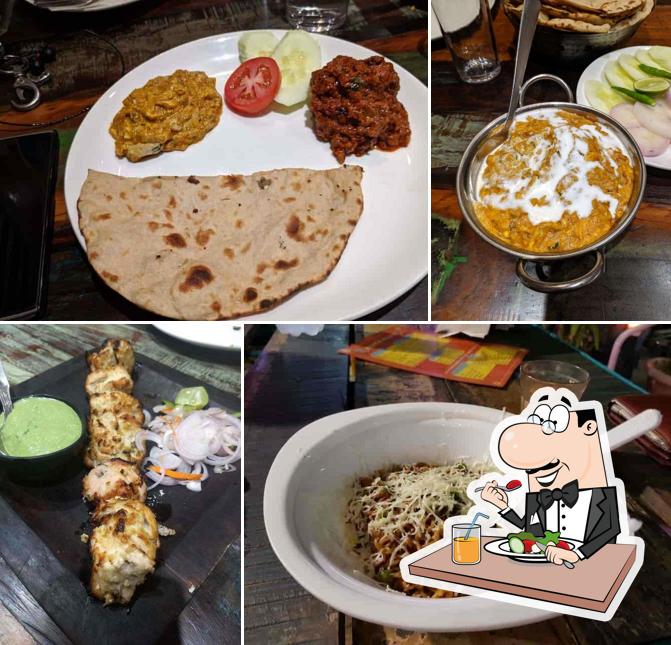 Gyoza and spaghetti bolognese at The Newtown Dhaba