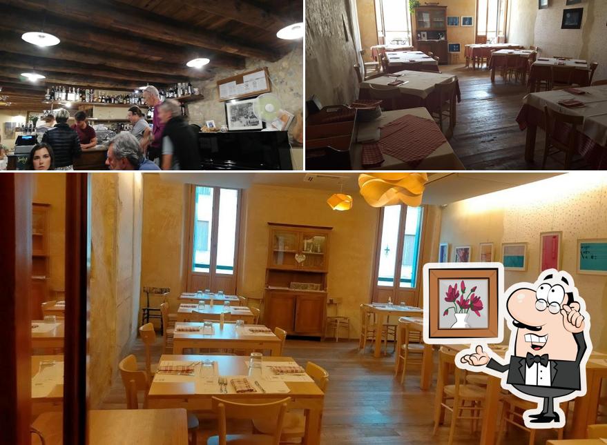 Gli interni di Trattoria Alla Cerva