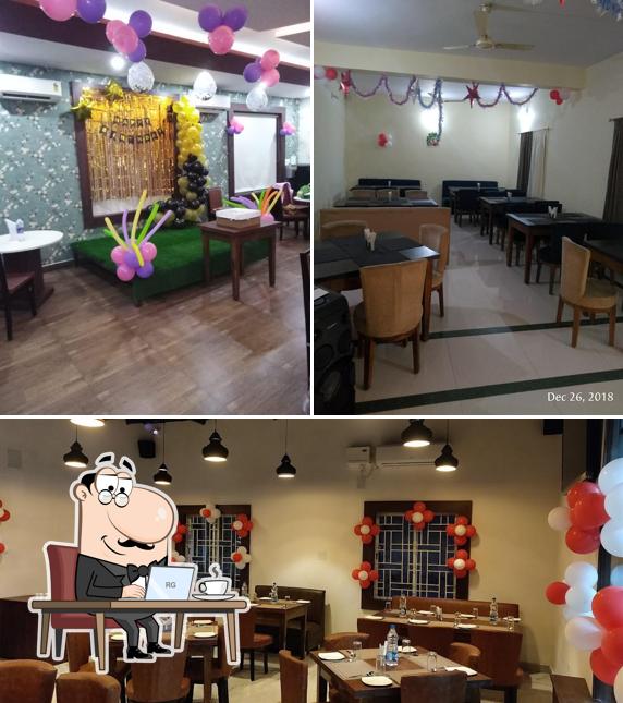 Take a seat at one of the tables at Yaariiyaan Restaurant