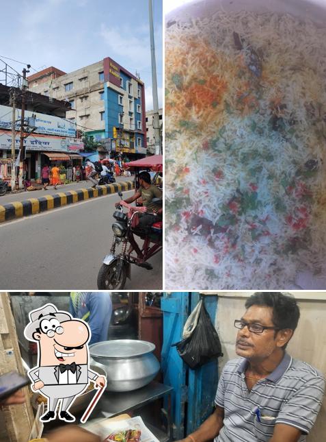 The restaurant's exterior and food