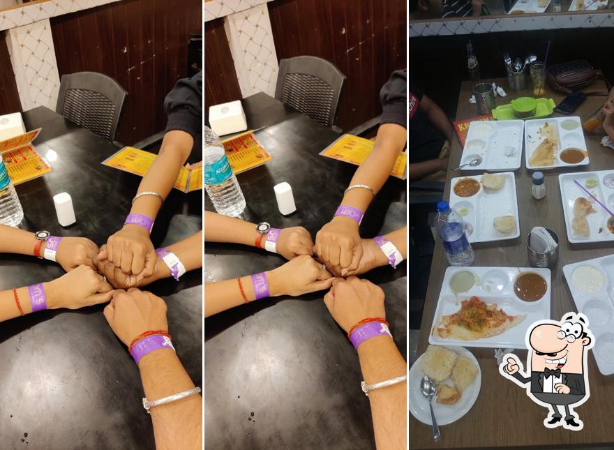 The interior of Krishna veg restaurant