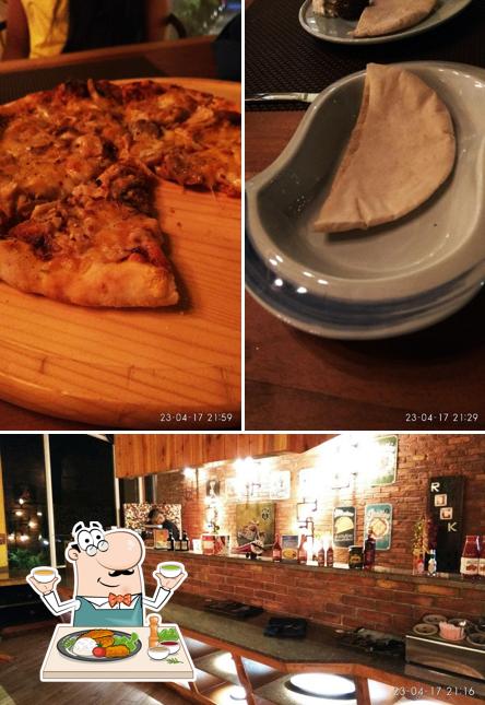 The restaurant's food and bar counter