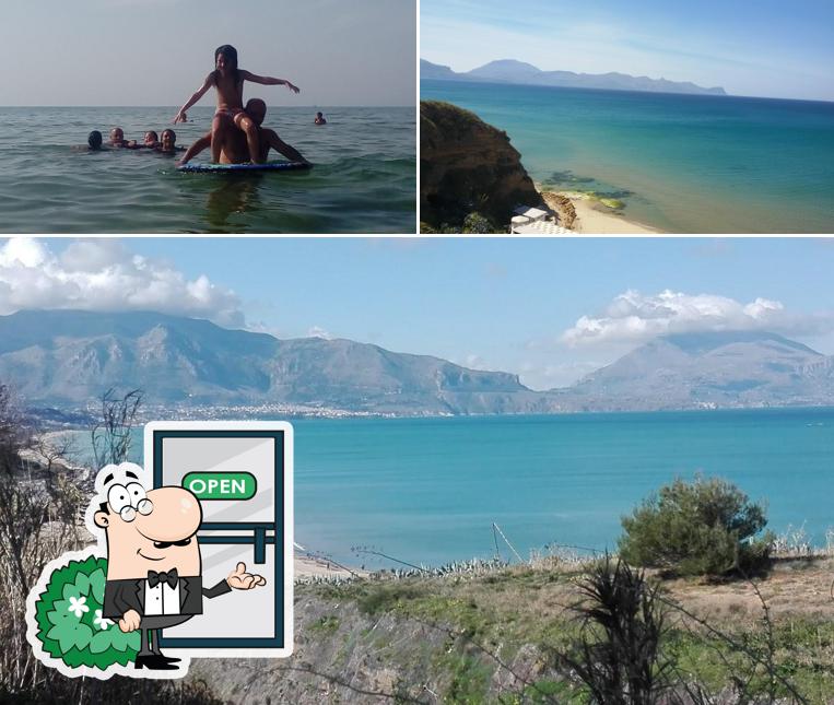 Goditi la vista dall'area esterna di Lido Baia Le Grotte - Balestrate