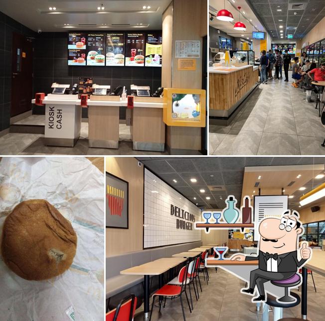 Take a seat at one of the tables at McDonald's