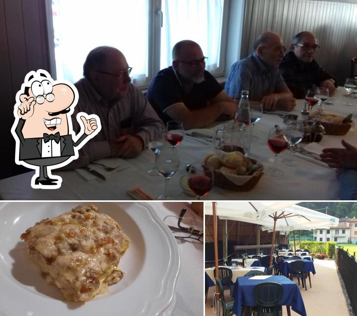 La interni e cibo del ristorante