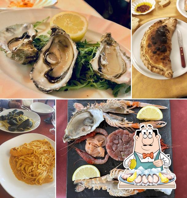 Ostriche al Ristorante Pizzeria da Mario Hostaria - Piatti Tipici e Specialità marinare