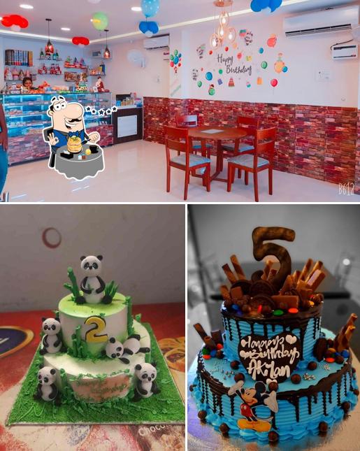 The image of food and interior at Cake Fest