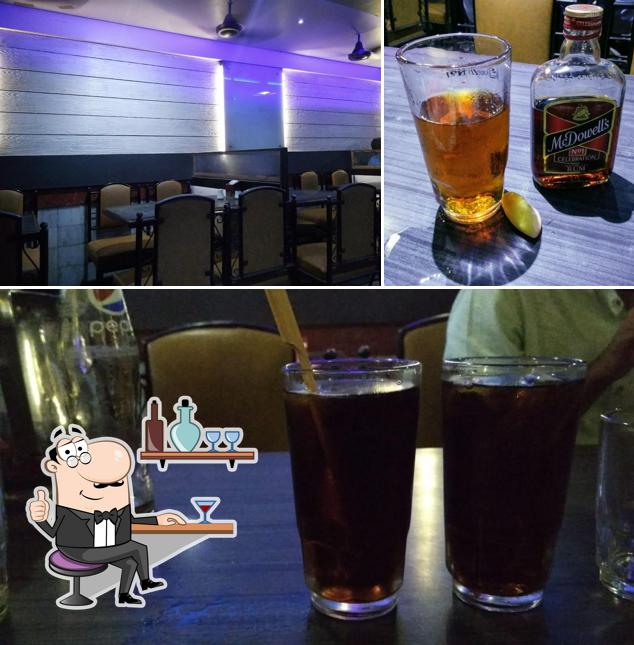 The restaurant's interior and beer