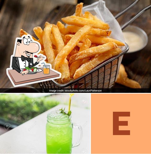 The picture of food and interior at Enjoy Pizza Plus