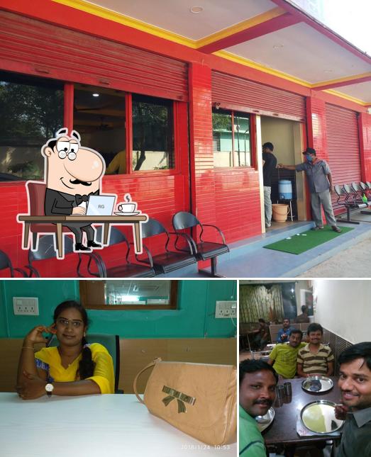 Take a look at the photo showing interior and dining table at Shilpi Family Restaurant