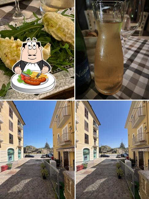 La cibo e esterno del ristorante