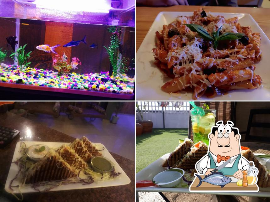 Z27 Cafe shobhagpura serves a menu for seafood lovers