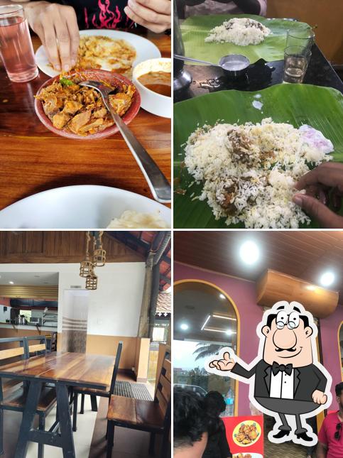 The photo of Hotel Oottupura’s interior and food