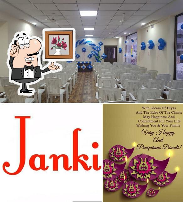 The interior of Palkhi RoofTop Veg Restaurant