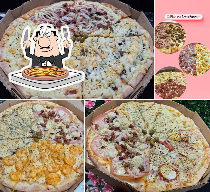 No Pizzaria Alves Barreto, você pode conseguir pizza