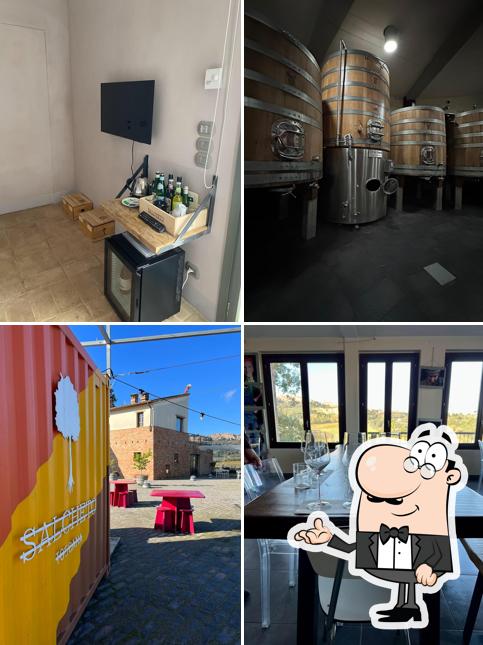 Gli interni di Salcheto Organic Winery in Montepulciano