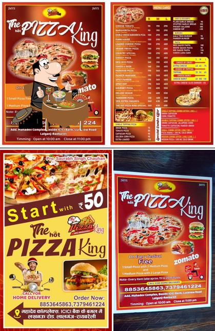 Meals at The hot pizza king