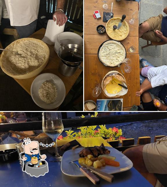 Voici la photo indiquant la nourriture et comptoir de bar sur Da Angelina