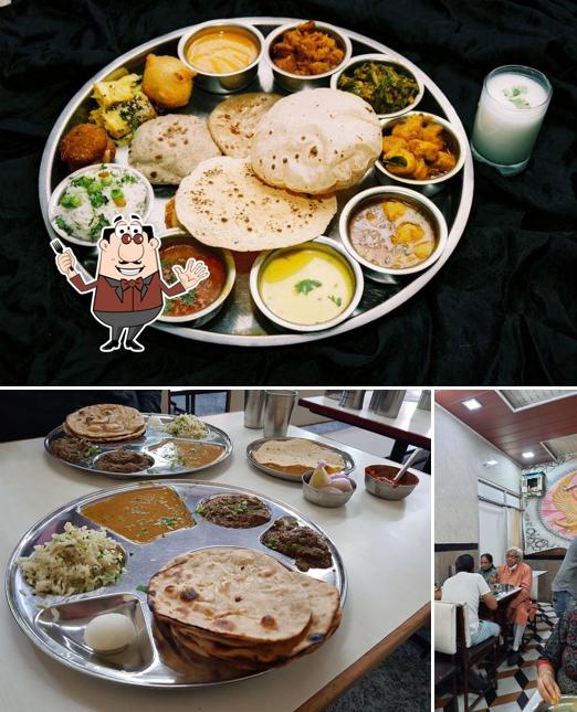 This is the photo depicting food and interior at Krishna Dining Hall