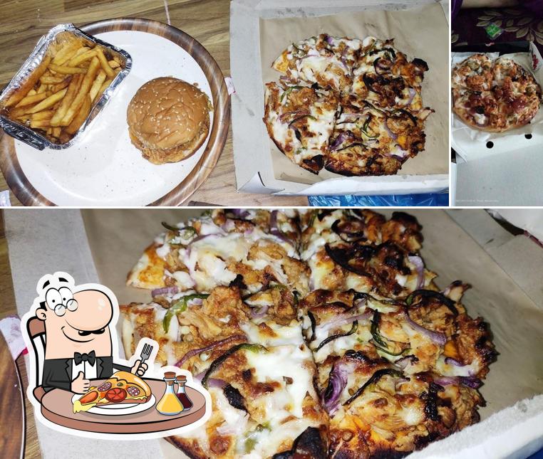Order pizza at Desi burger