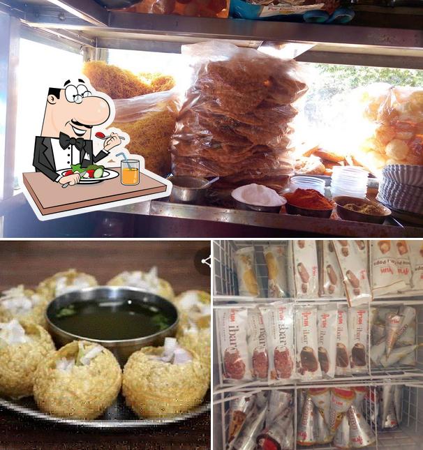 Food at Sv chat bhandar and Icecream porlur