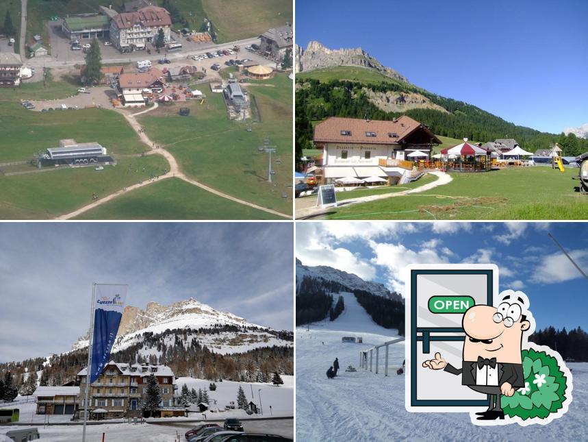 Curiosa tra l'area esterna di ANTERMONT Bar-Restaurant-Pizzeria-Rooms