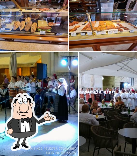 La interni e cibo del ristorante