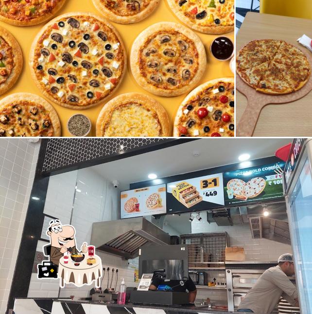 This is the picture showing food and interior at Circle of Crust