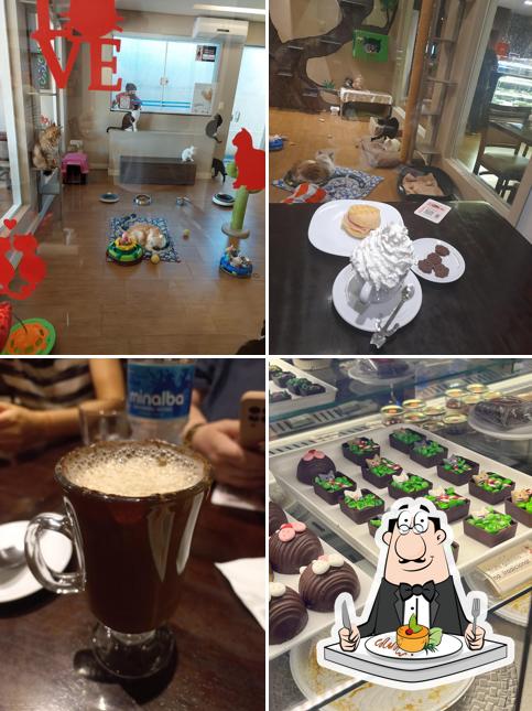 Comida em Café com Gato