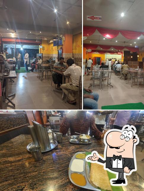 The image of Hotel Sri Vijaya Madhuri’s interior and food